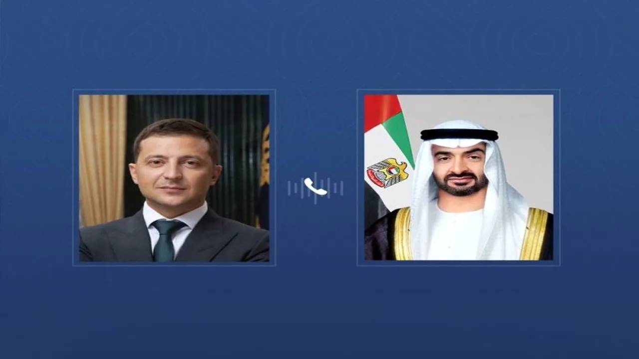 الرئيس الأوكراني يدين الاعتداءات الإيرانية ضد دولة الإمارات خلال اتصال مع رئيس الدولة